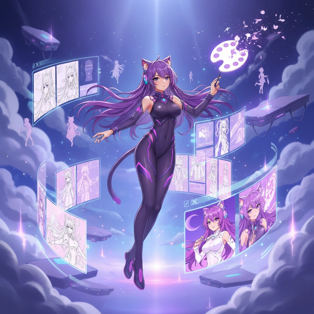 anime ai waifu art